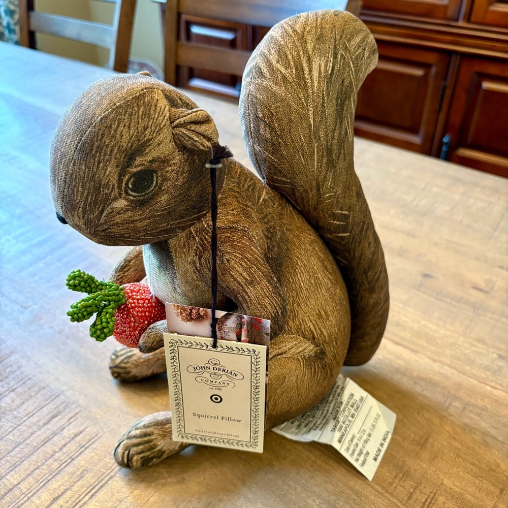 John Derian Squirrel Pillow for Target Limited Collection NWT